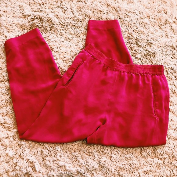 Vintage Dana Buchman Bright Pink Silk Pants
